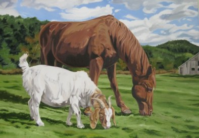 Horse and Goat, 24 x 30