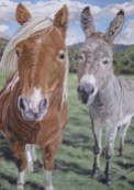 Miniature Horse and Burrow, 24 x 36