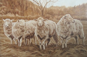 Four Ewe, 20 x 30