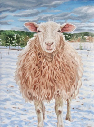 Lucky Ewe, 24 x 30 inches