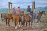 At the Barrel Races, 24 x 36 inches