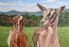 Two Goats, 20 x 30 inches